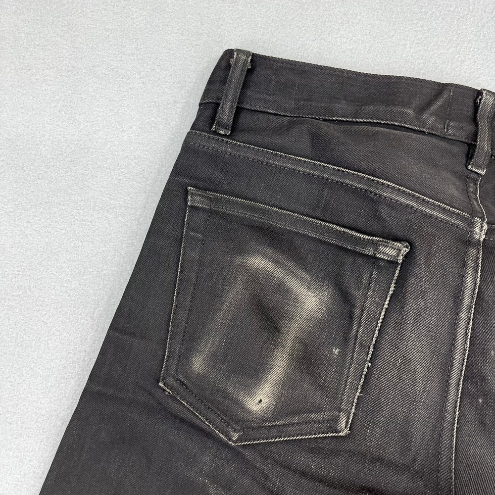 Brave Star Selvage Mens Black Raw Denim Jeans Made in USA Size 30 - Picture 14 of 16